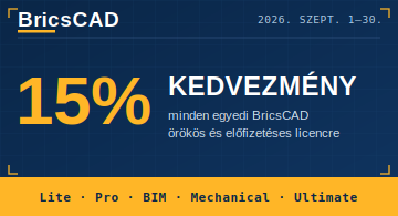 BricsCAD szeptemberi akció: 15% kedvezmény minden licencre