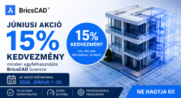 BricsCAD júniusi akció: 15% kedvezmény minden licencre