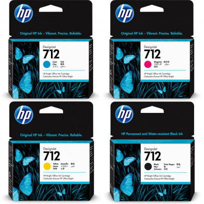 HP No. 712 Tintapatron szett (Black, Cyan, Magenta, Yellow)