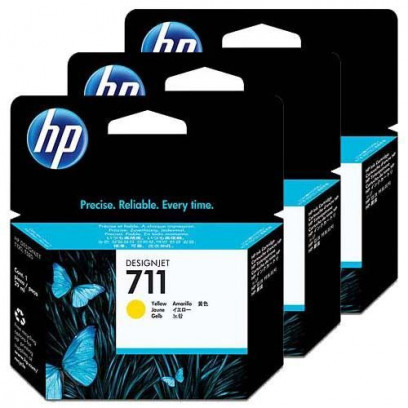 HP No. 711 Yellow tintapatron 3 darabos csomag (3x29 ml) CZ136A