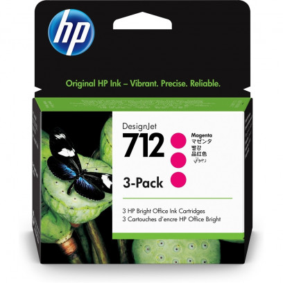 HP No. 712 Magenta tintapatron szett, 3x29 ml (3ED78A)